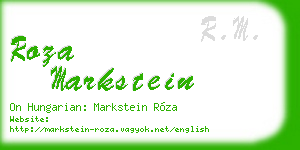 roza markstein business card